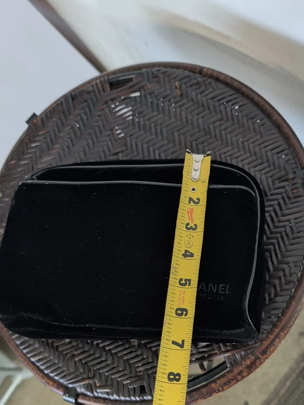 Chanel parfums velvet makeup bag